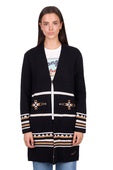 Womens Wrangler Fiona Cardigan - Black / Tan