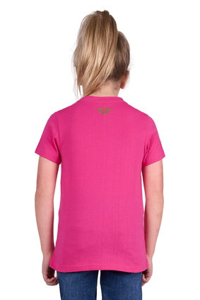 Girls Bullzye Flora Tee Tshirt - Berry (7350928080973)