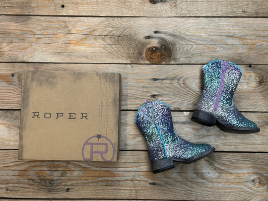 Toddler Roper Glitter Galore Dress Boot - Purple / Blue / Silver (6874857275469)