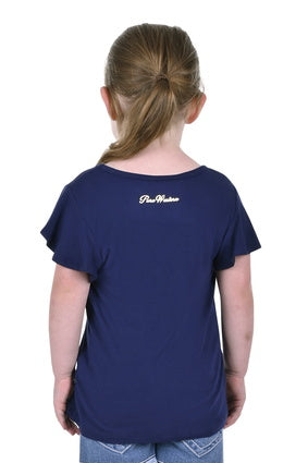 Girls Pure Western Dylan Tee - Navy (6895101837389)