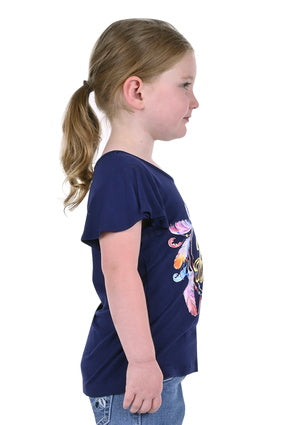 Girls Pure Western Dylan Tee - Navy (6895101837389)