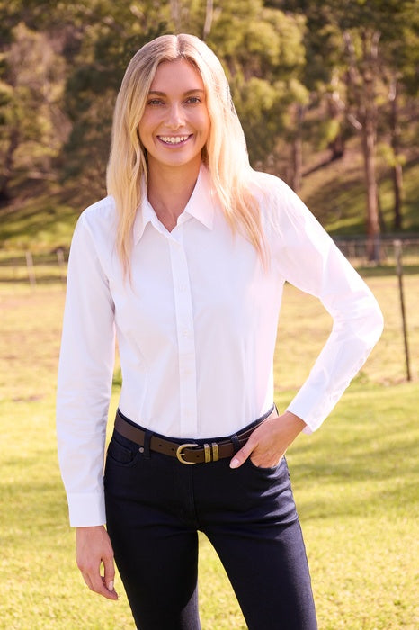 Womens Hard Slog Harper Long Sleeve Shirt - Blue Navy White or Pink