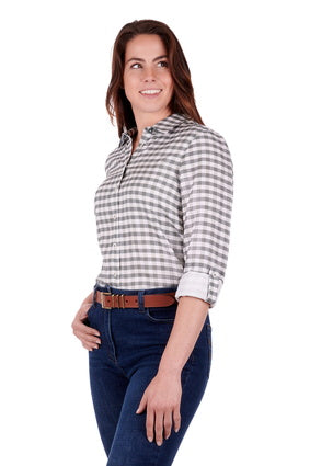 Womens Thomas Cook Harper LS Linen Blend Shirt - Sage (6894256881741)