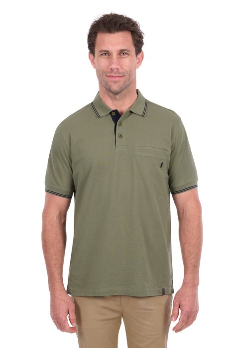 Mens Thomas Cook Henry Tailored Polo Shirt - Olive or Navy