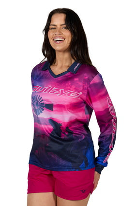 Womens Bullzye Horizon Fishing Shirt - Aqua / Blue (7350928539725)