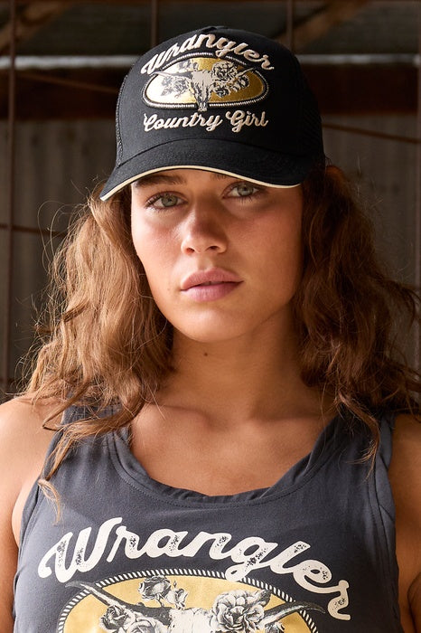 Womens Wrangler Jasmine Trucker Cap - Charcoal