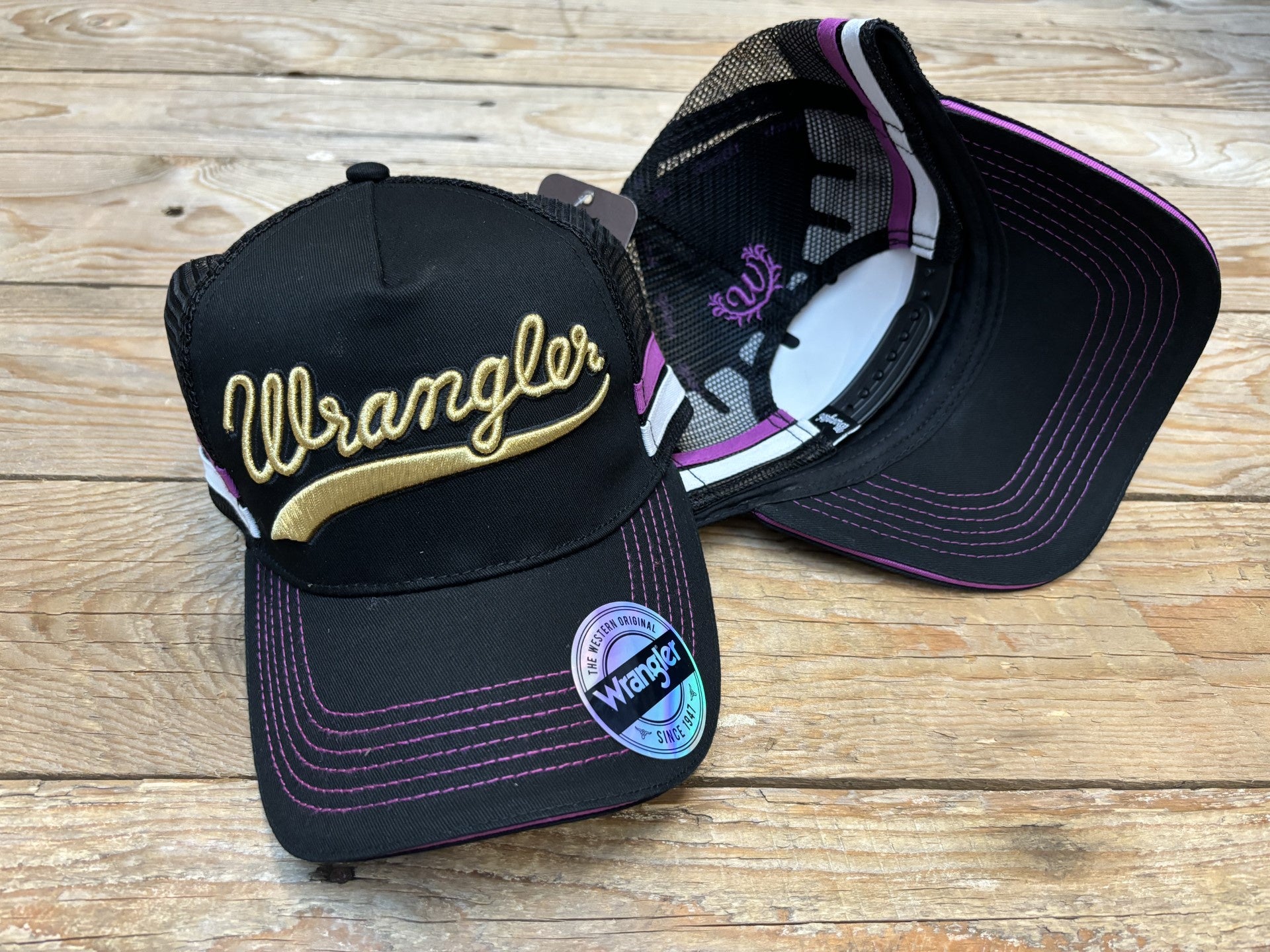 Womens Wrangler Josie Trucker Cap - Black (7229104848973)