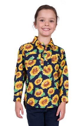 Kids Hard Slog Ally 1/2 Button L / S Shirt - Multi