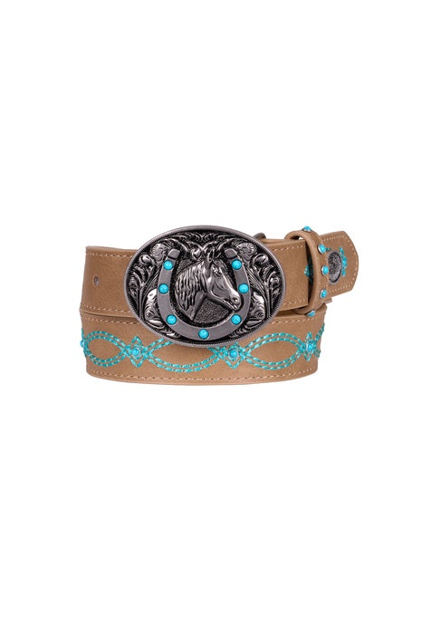 Kids Girls Pure Western Jojo Belt - Light Tan