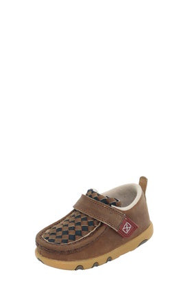 Infant Twisted X Weave Casual Mocs - Brown / Black
