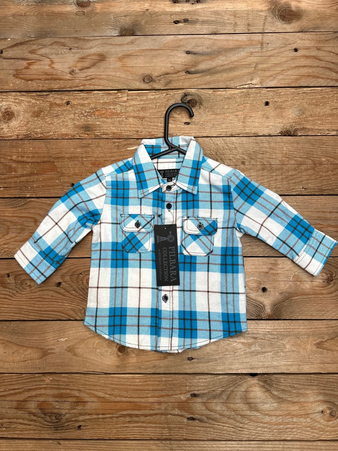Kids Pilbara Flannelette Open Front Shirt - Choose Colour (7497120153677)