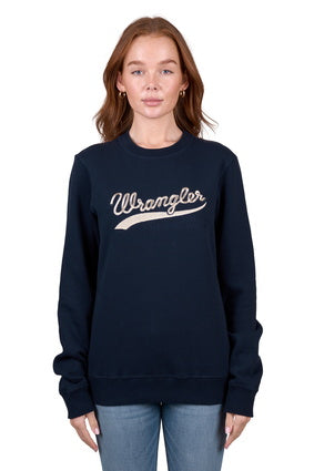 Womens Wrangler Kylie Crew Neck Sweater Jumper - Navy (7474553225293)