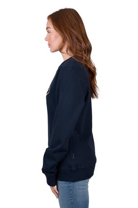 Womens Wrangler Kylie Crew Neck Sweater Jumper - Navy (7474553225293)