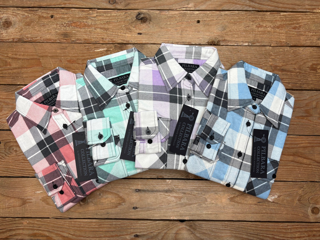 Womens Pilbara Flannelette Open Front Shirt Winter 2026 - Choose Colour