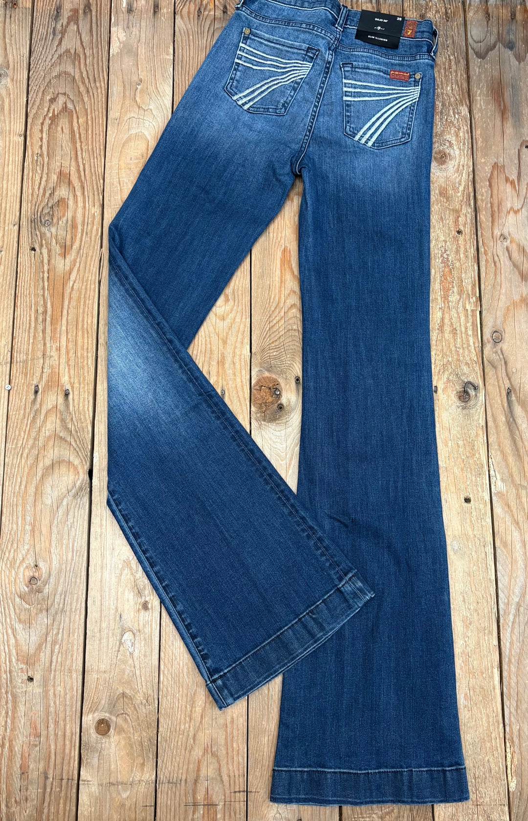 Womens 7 For all Mankind Dojo Jean - 36 Leg - Lake Blue
