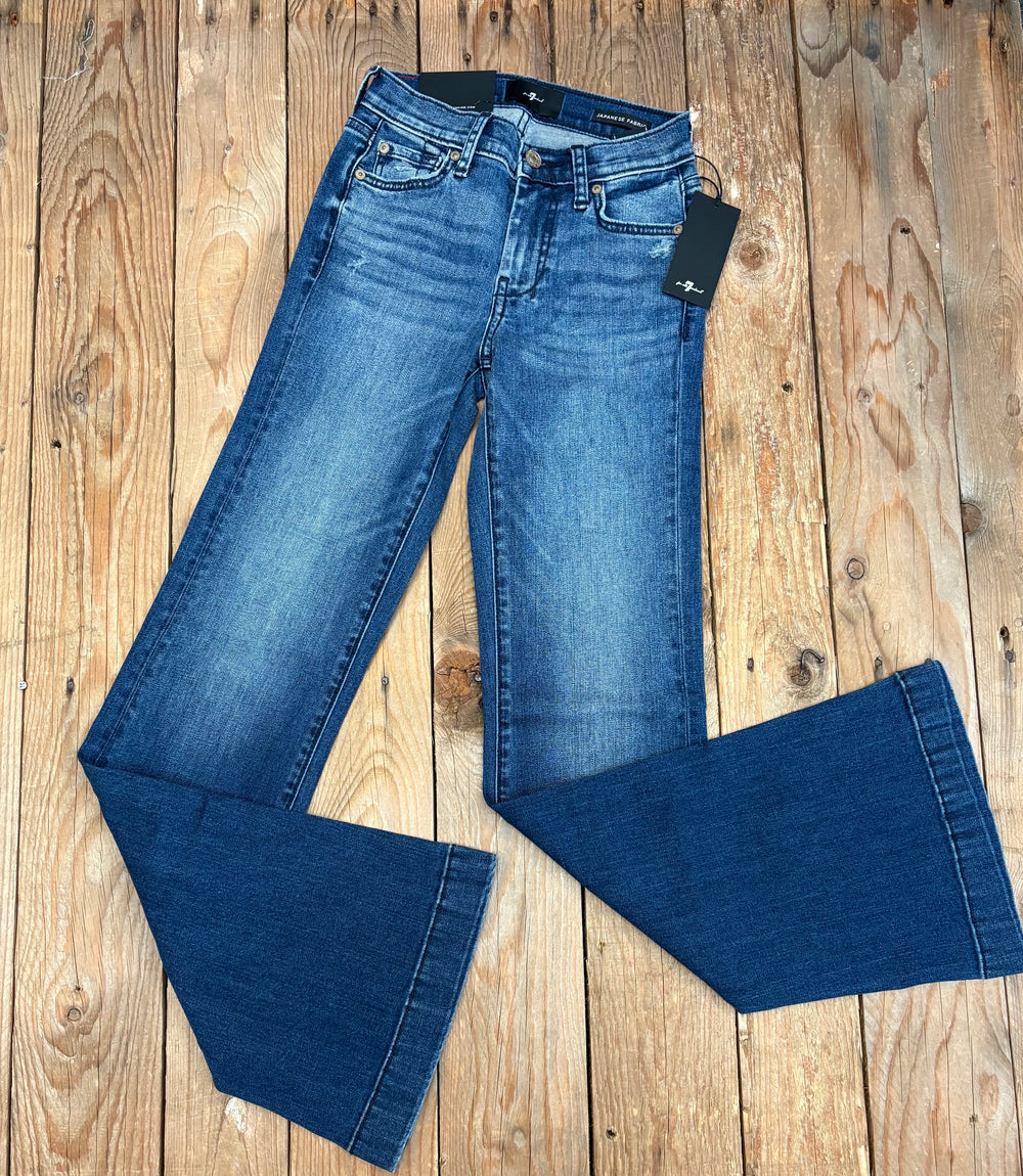 Womens 7 for all Mankind Dojo Jean - Tailorless 32 Leg - Lake Blue