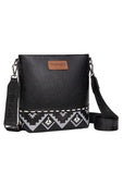 Wrangler Lana Aztec Print Crossbody Bag - Black or Tan