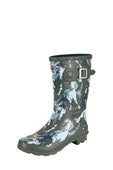 Womens Thomas Cook Launceston Horse Gumboot / Rain Boot - Dark Khaki