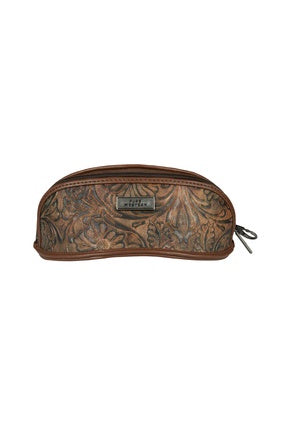 Pure Western Leah Glasses Case - Tooled Tan (7329318830157)