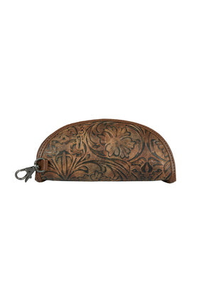 Pure Western Leah Glasses Case - Tooled Tan (7329318830157)