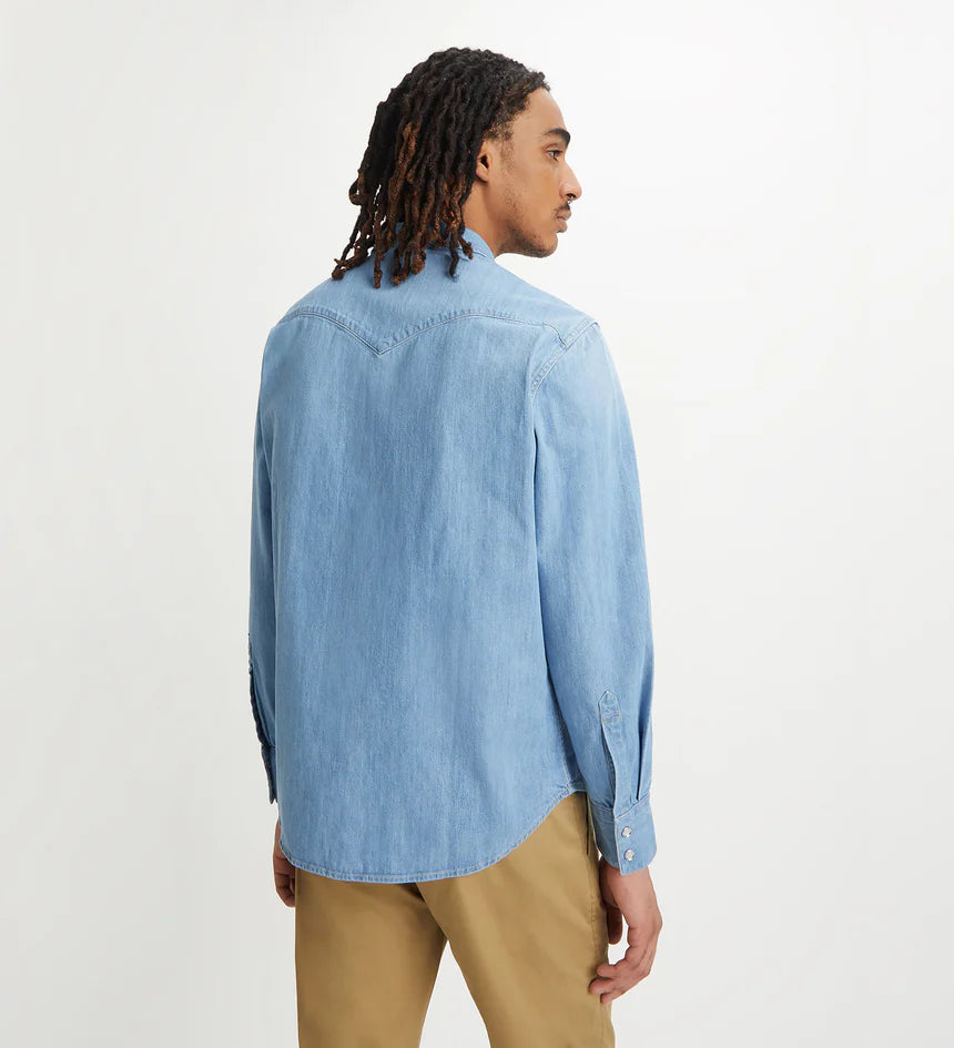 Mens Levi's Barstow Standard Fit Western Shirt - Denim