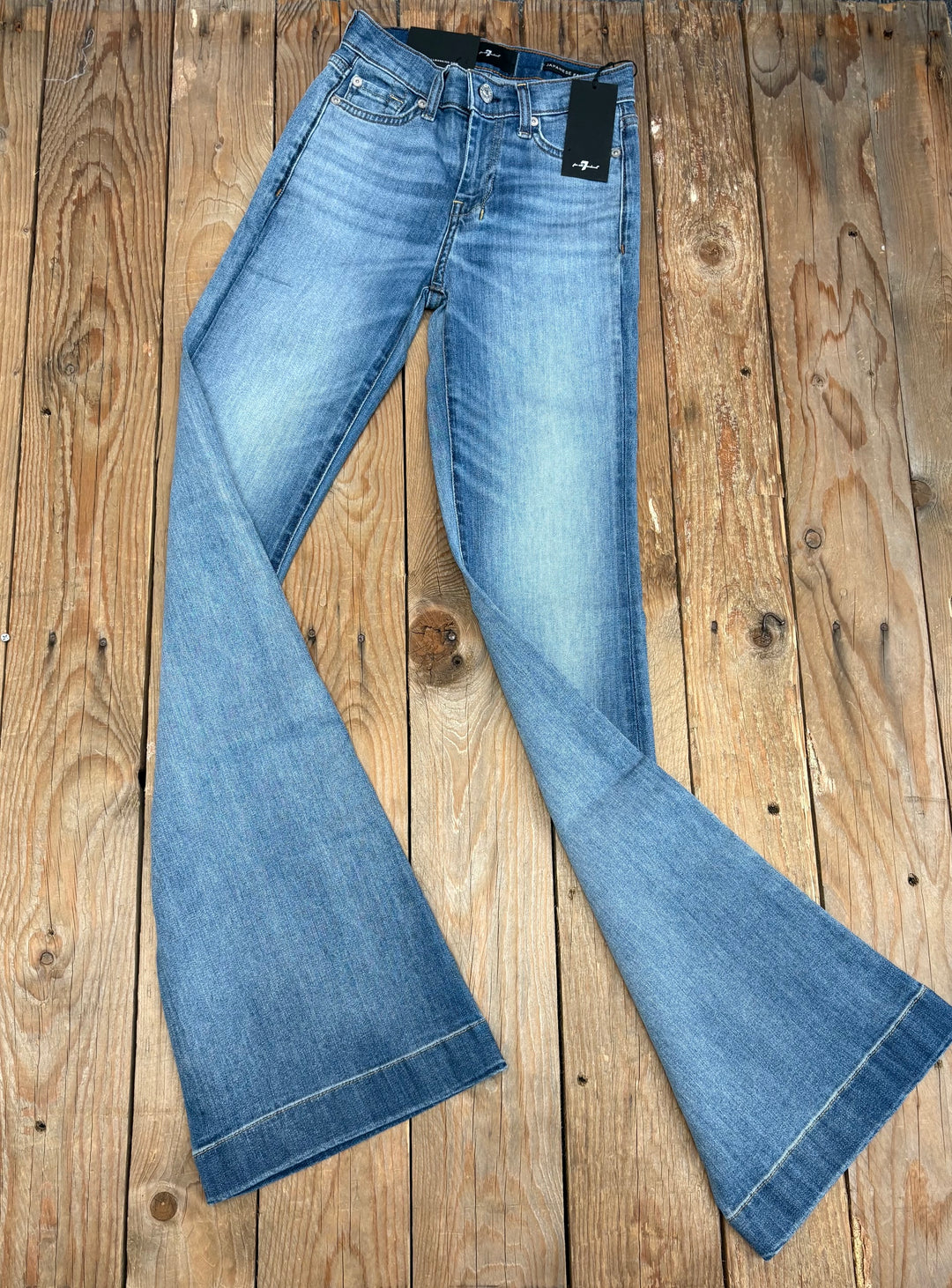 Womens 7 for All Mankind Dojo Jean - 34 Leg - Authentic Light Update