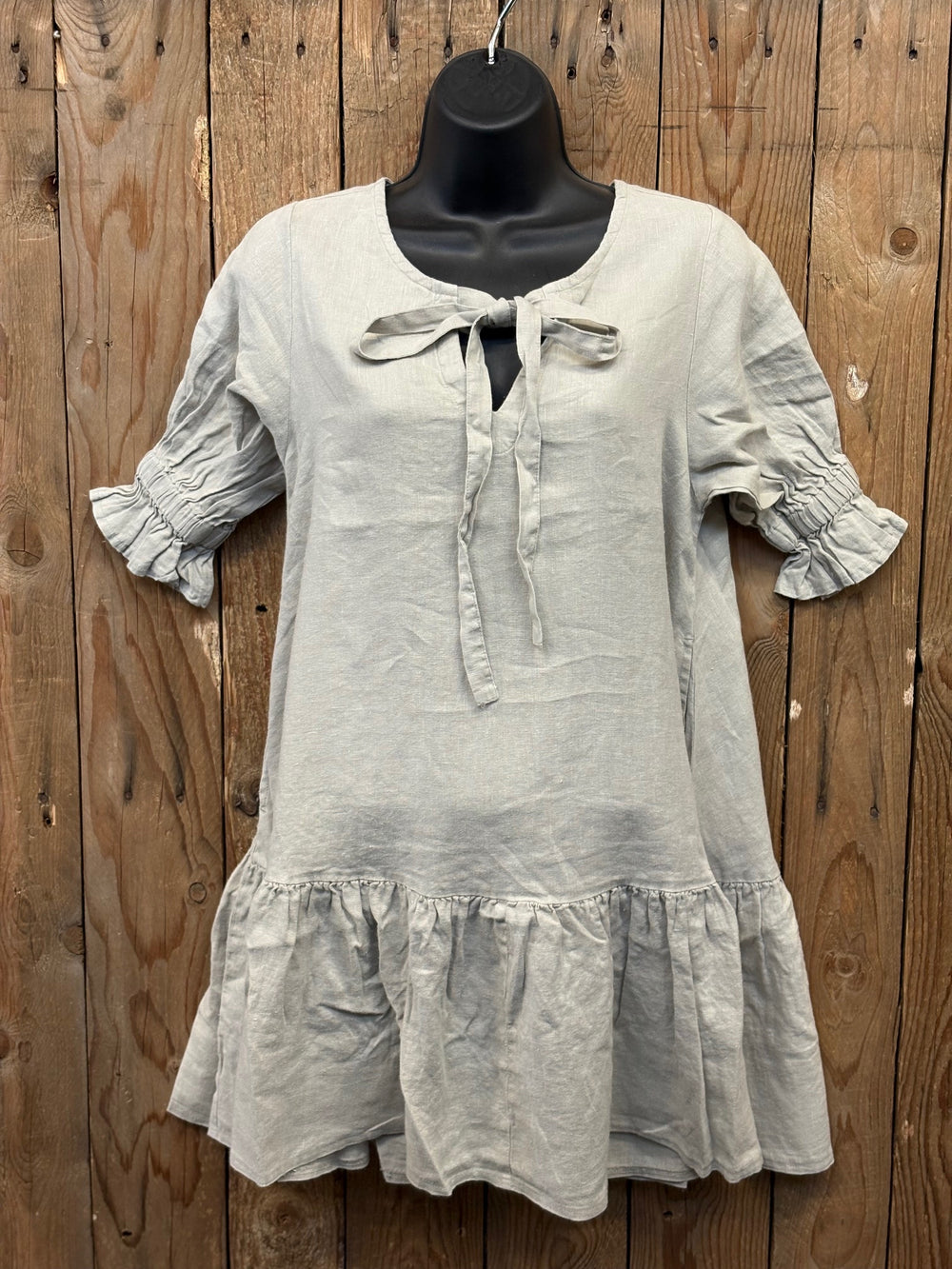 Womens Pilbara Tilly Linen  3/4  Sleeve Dress (7553473151053)