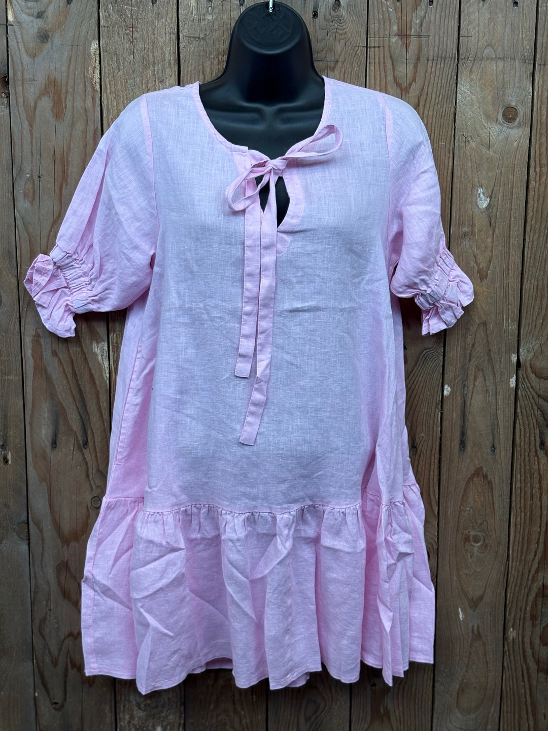 Womens Pilbara Tilly Linen  3/4  Sleeve Dress (7553473151053)