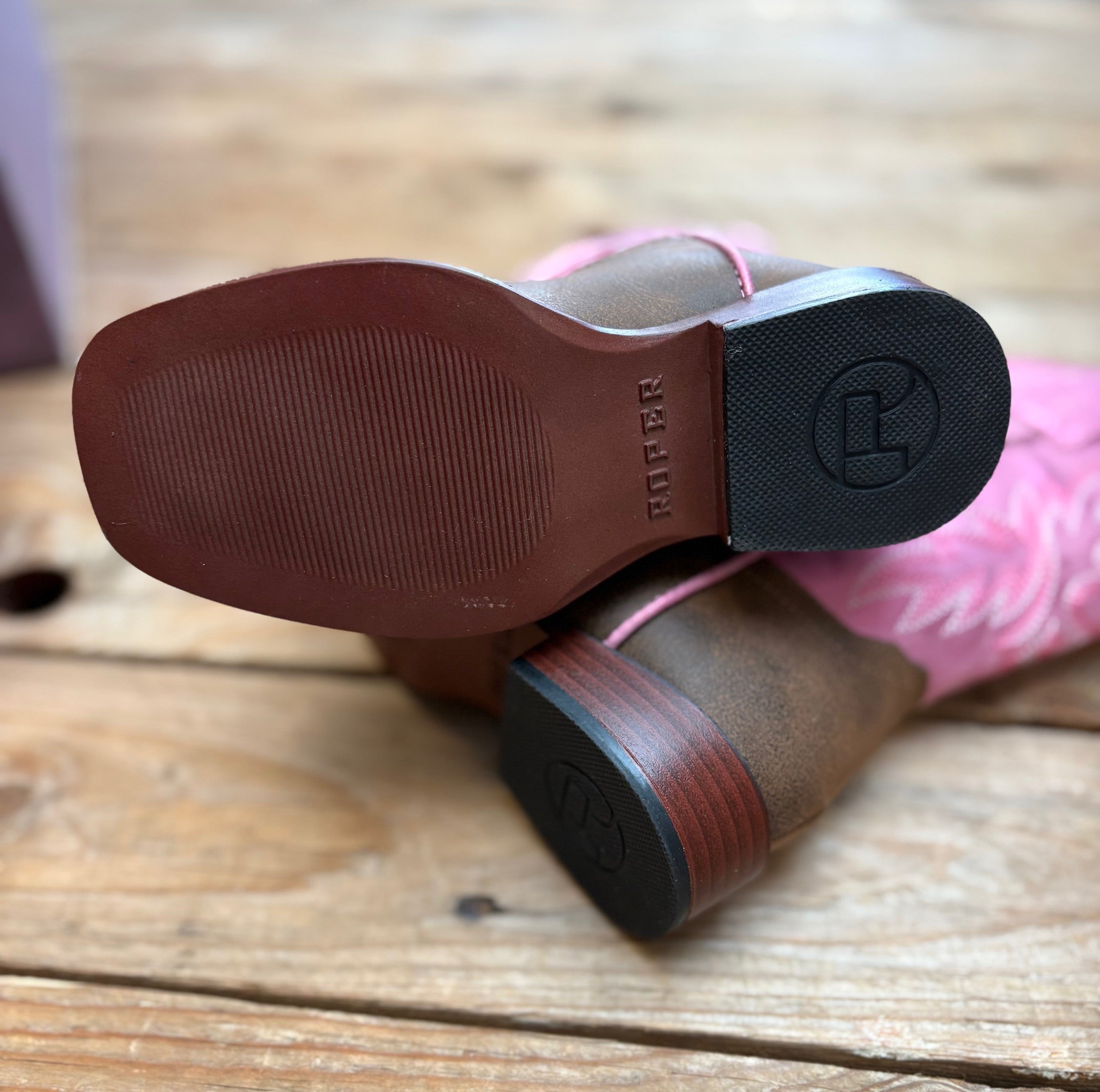 Little Kids Roper Gretchen Boot - Tan / Pink