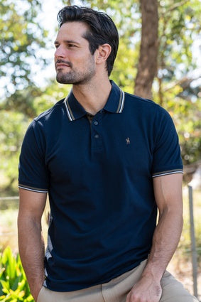 Mens Thomas Cook Logan Tailored Polo - Navy (7351243702349)