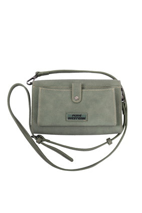 Pure Western Lola Wallet Bag - Sage (6895094366285)