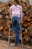 Girls Pure Western Louisa Straight Leg Jean - Indigo