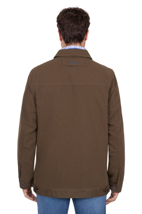 Mens Thomas Cook Lucas Lightweight Canvas Jacket - Tobacco Brown