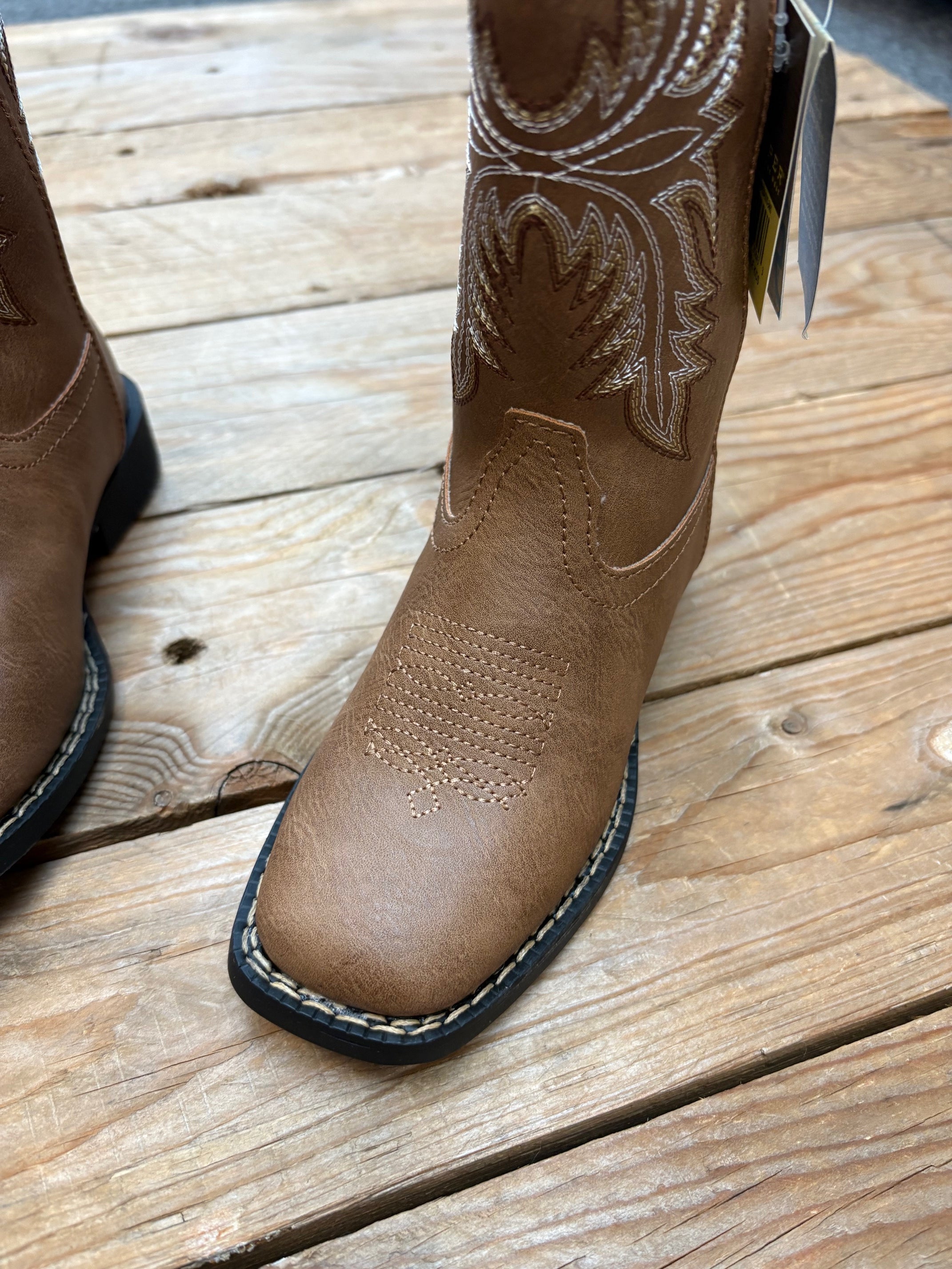 Kids Roper Taylor Cuban Heel Boot - Tan