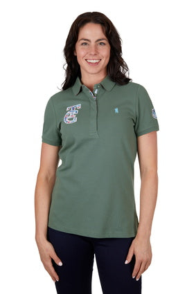 Womens Thomas Cook Luna Polo Shirt - Khaki (7336669282381)