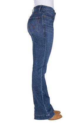 Womens Wrangler Willow Luna Trouser Jean - Wild Indigo (7553550221389)