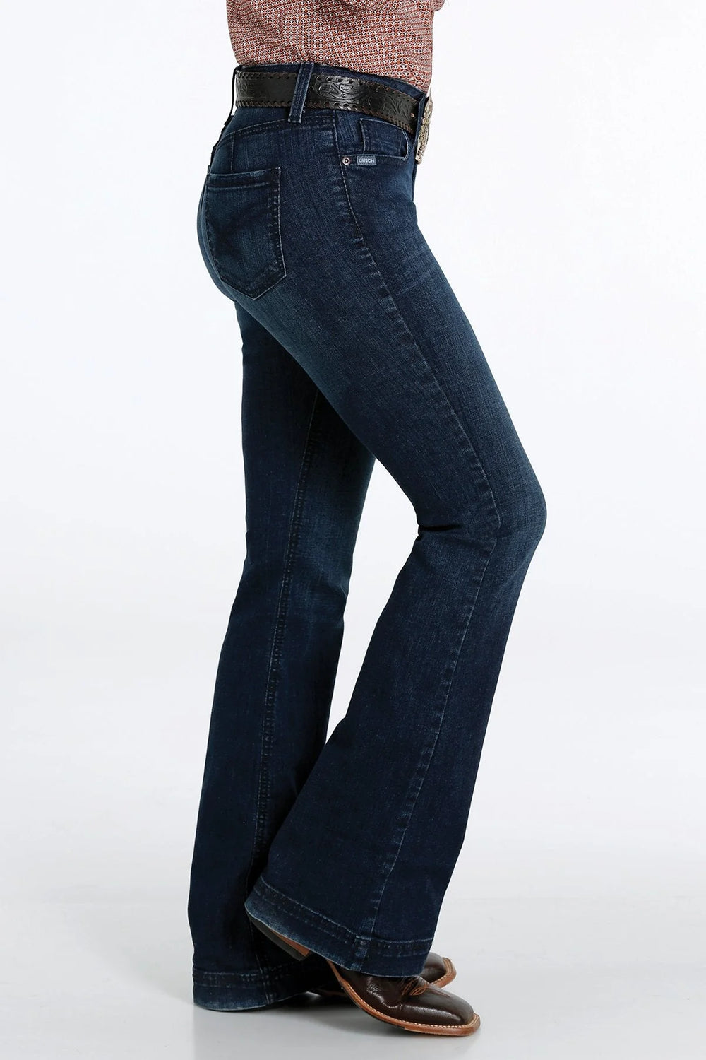 Womens Cinch Lynden Slim Trouser Moderate Rise Jean - Rinse