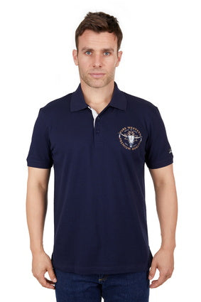 Mens Pure Western Mack Polo Shirt - Navy (7351243669581)