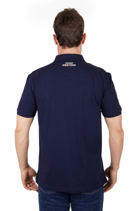 Mens Pure Western Mack Polo Shirt - Navy (7351243669581)