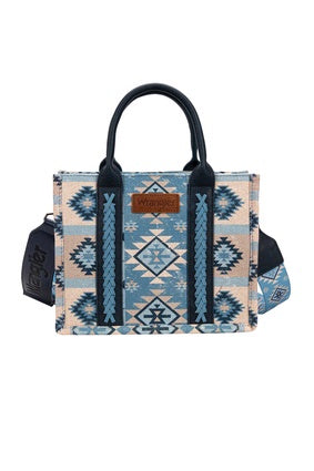 Womens Wrangler Macy Aztec Crossbody Bag Small Tote - Blue Coral or Tan