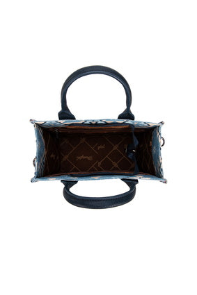 Womens Wrangler Macy Aztec Crossbody Bag Small Tote - Blue Coral or Tan