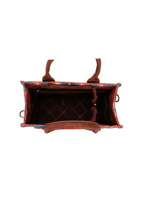 Womens Wrangler Macy Aztec Crossbody Bag Small Tote - Blue Coral or Tan