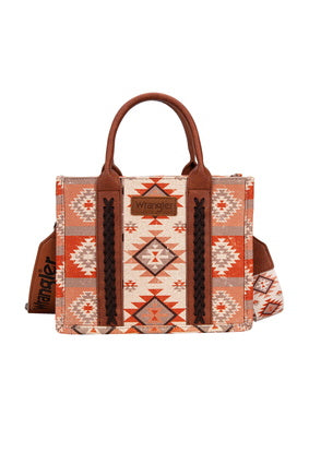 Womens Wrangler Macy Aztec Crossbody Bag Small Tote - Blue Coral or Tan