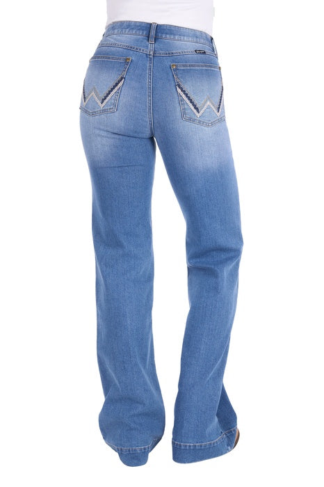 Womens Wrangler Willow Margo Trouser Jean - Kora Blue