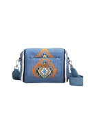 Wrangler Maya Aztec Crossbody Bag - Tan or Blue (7497067495501)