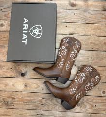 Womens Ariat Heritage Meadow R Toe Boot - Toasty Tan