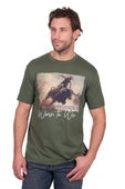 Mens Wrangler Carlos Short Sleeve Tee Tshirt - Cypress Green