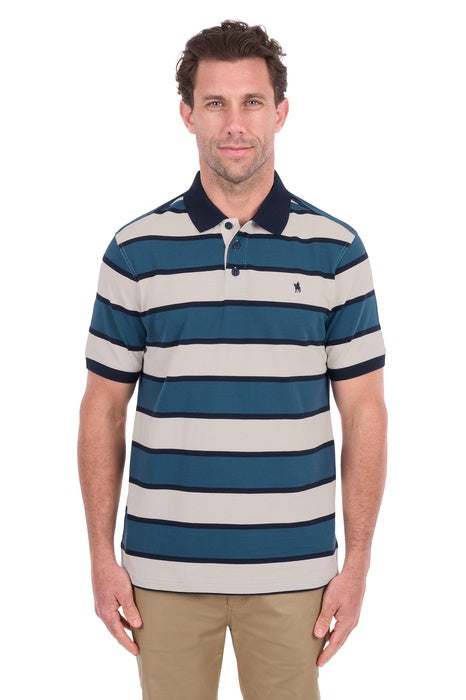 Mens Thomas Cook Martin Short Sleeve Polo Shirt - Off White / Washed