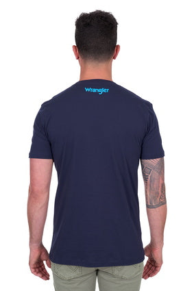 Mens Wrangler Albert Short Sleeve  Tee Tshirt  - Navy