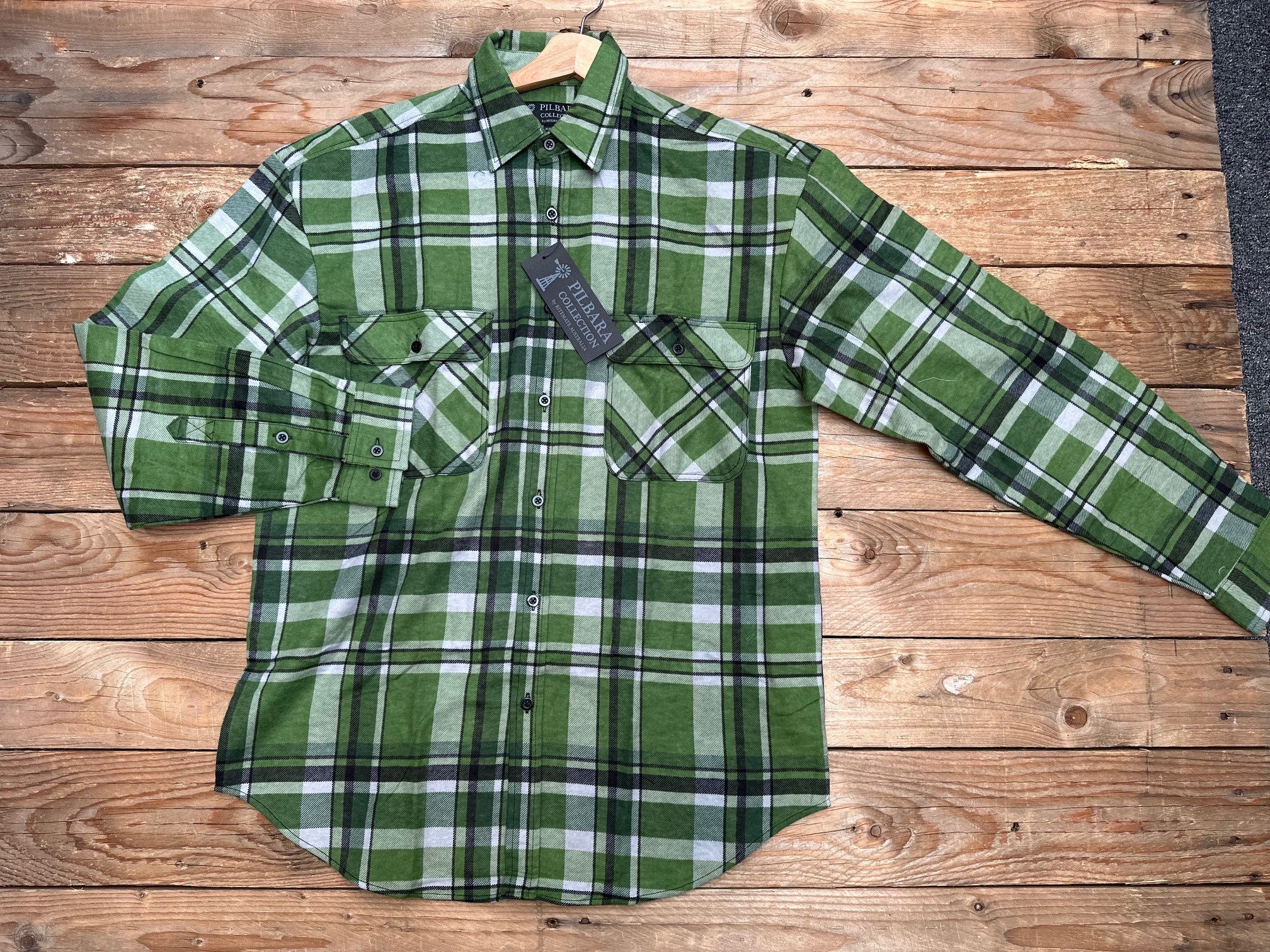 Men’s Pilbara Flannelette Open Front Shirt - Choose Colour (7497115992141)
